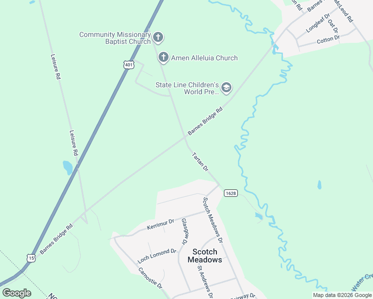 map of restaurants, bars, coffee shops, grocery stores, and more near 8540 Tartan Drive in Laurinburg