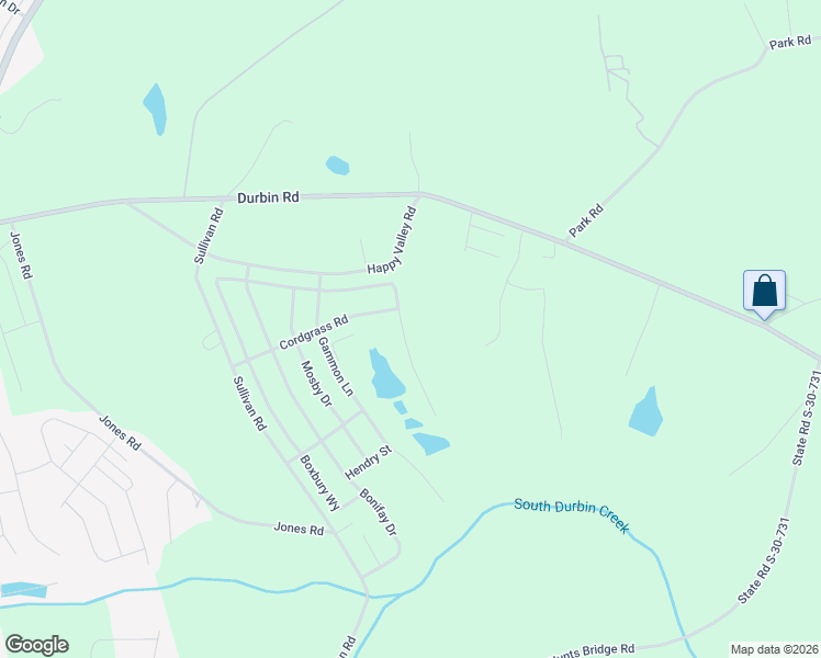 map of restaurants, bars, coffee shops, grocery stores, and more near Flight Park Road in Fountain Inn