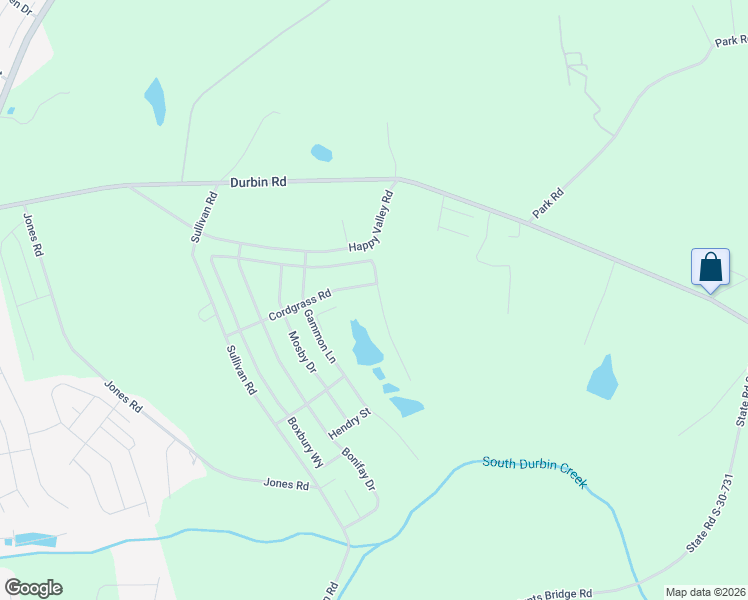 map of restaurants, bars, coffee shops, grocery stores, and more near Flight Park Road in Fountain Inn