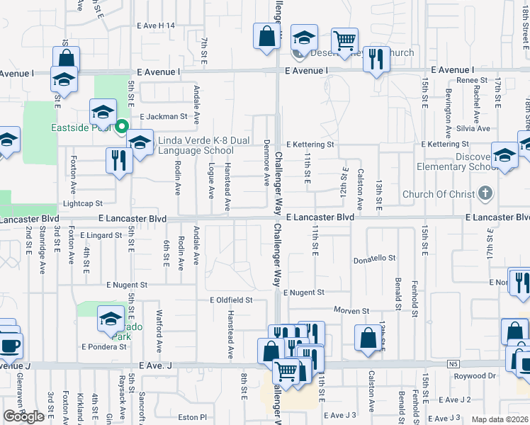 map of restaurants, bars, coffee shops, grocery stores, and more near 862 Lightcap Street in Lancaster
