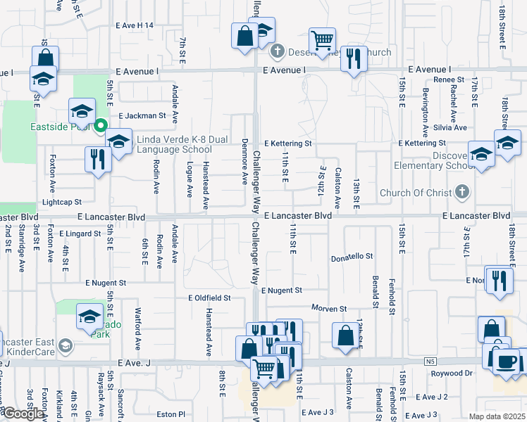 map of restaurants, bars, coffee shops, grocery stores, and more near 1012 Lightcap Street in Lancaster