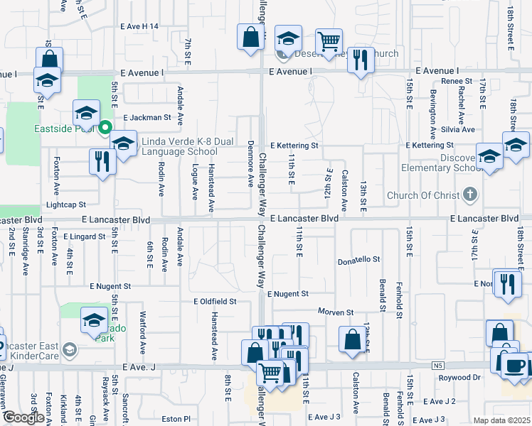 map of restaurants, bars, coffee shops, grocery stores, and more near 1004 Lightcap Street in Lancaster