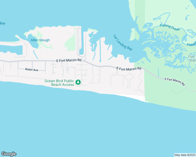 map of restaurants, bars, coffee shops, grocery stores, and more near in Atlantic Beach