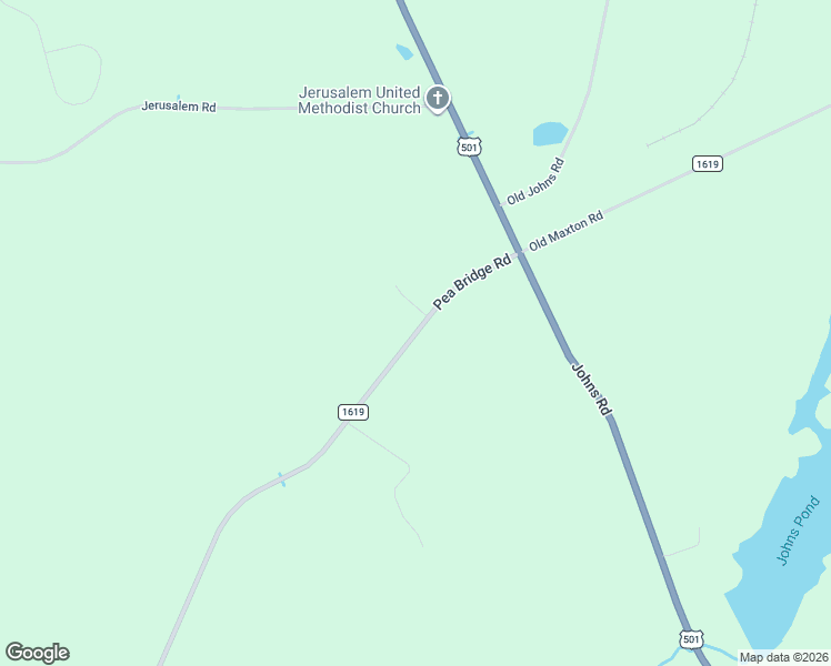 map of restaurants, bars, coffee shops, grocery stores, and more near 16321 Pea Bridge Road in Laurinburg