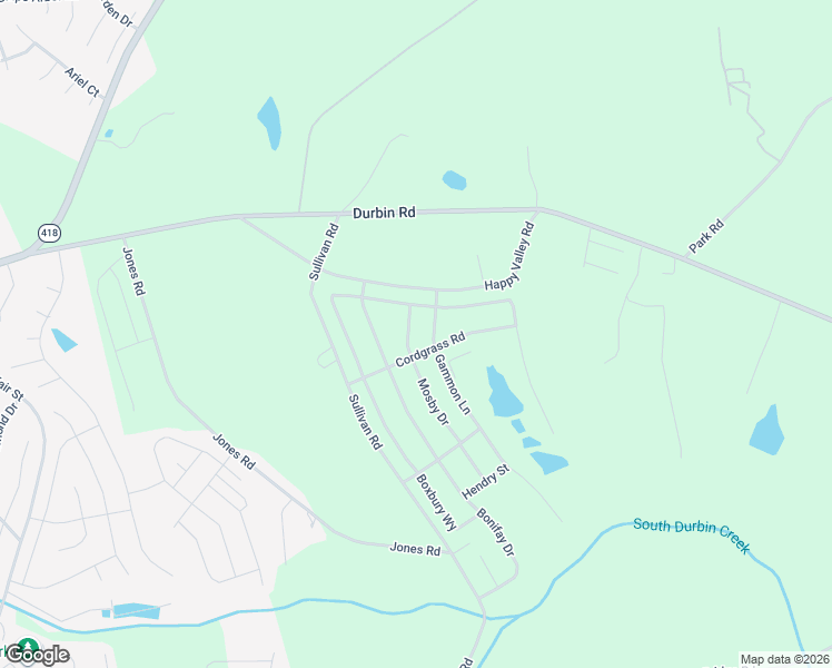 map of restaurants, bars, coffee shops, grocery stores, and more near 415 Happy Valley Road in Fountain Inn