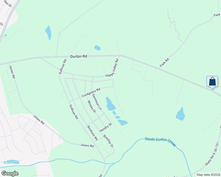 map of restaurants, bars, coffee shops, grocery stores, and more near 622 Happy Valley Road in Fountain Inn