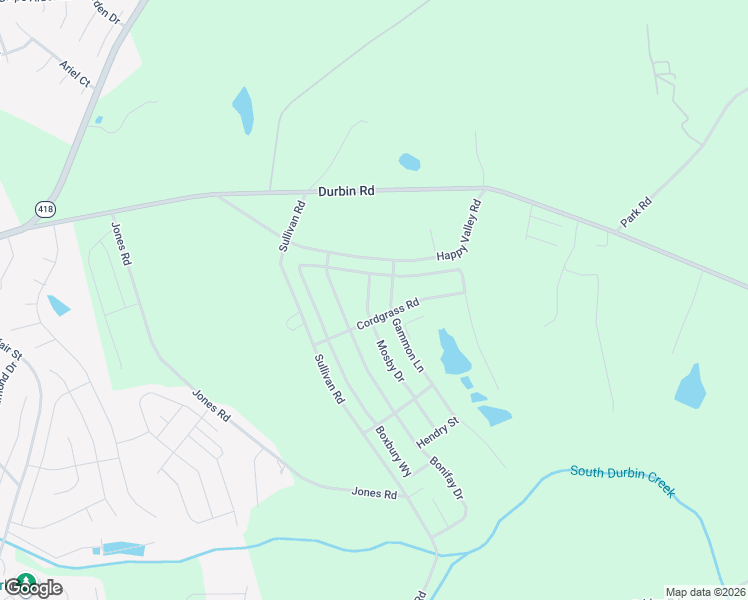 map of restaurants, bars, coffee shops, grocery stores, and more near 415 Happy Valley Road in Fountain Inn