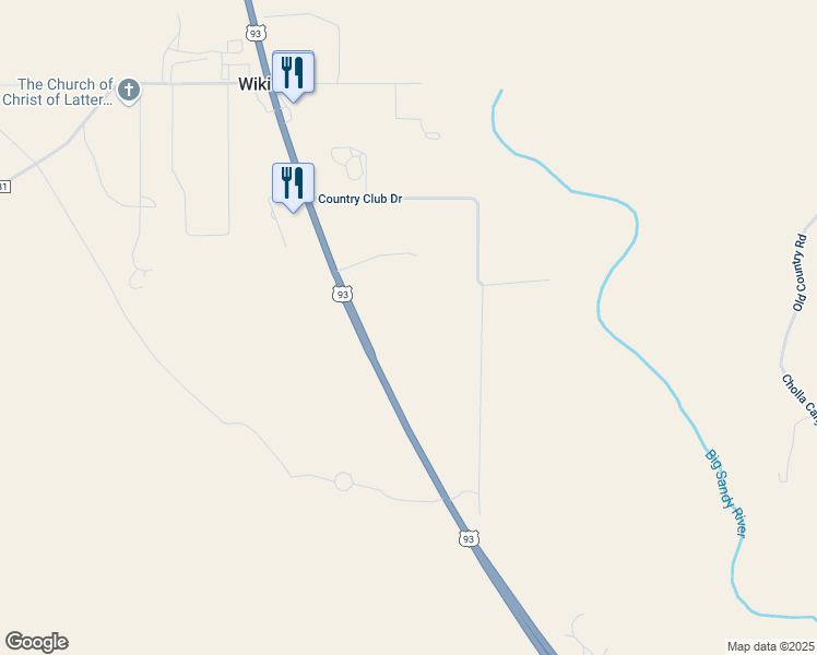 map of restaurants, bars, coffee shops, grocery stores, and more near 18290 U.S. 93 in Wikieup