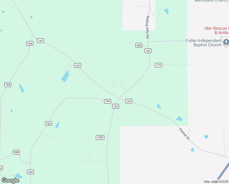 map of restaurants, bars, coffee shops, grocery stores, and more near 1580 County Road 147 in Henagar