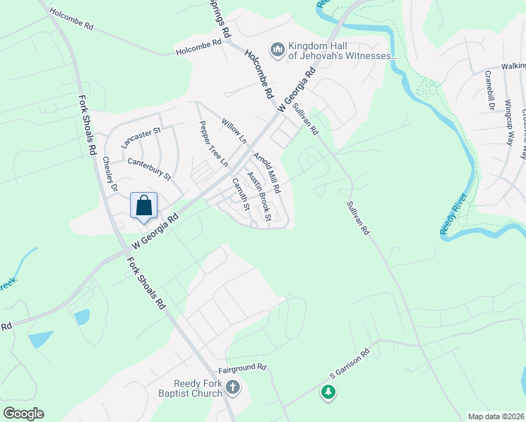 map of restaurants, bars, coffee shops, grocery stores, and more near 112 Hatcher Creek Street in Simpsonville