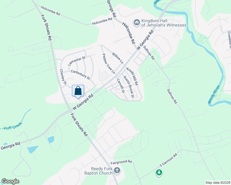 map of restaurants, bars, coffee shops, grocery stores, and more near 2 Hatcher Creek Street in Simpsonville