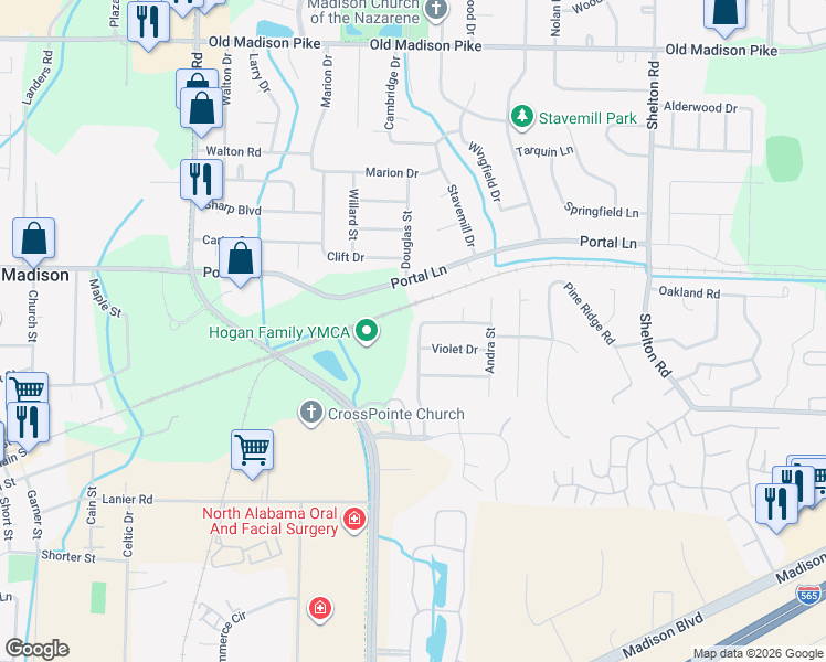 map of restaurants, bars, coffee shops, grocery stores, and more near 223 Golden Rod Lane in Madison