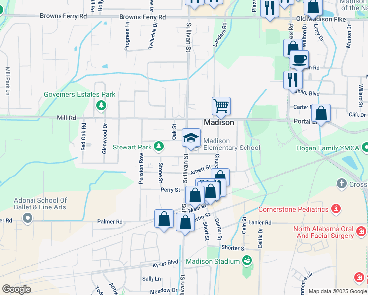 map of restaurants, bars, coffee shops, grocery stores, and more near 4304 Sullivan Street in Madison