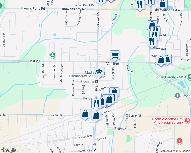 map of restaurants, bars, coffee shops, grocery stores, and more near 4304 Sullivan Street in Madison