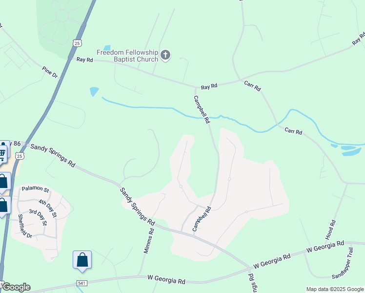 map of restaurants, bars, coffee shops, grocery stores, and more near 173 Largess Lane in Piedmont