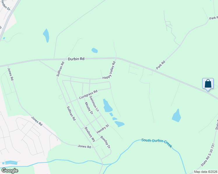 map of restaurants, bars, coffee shops, grocery stores, and more near 622 Happy Valley Road in Fountain Inn