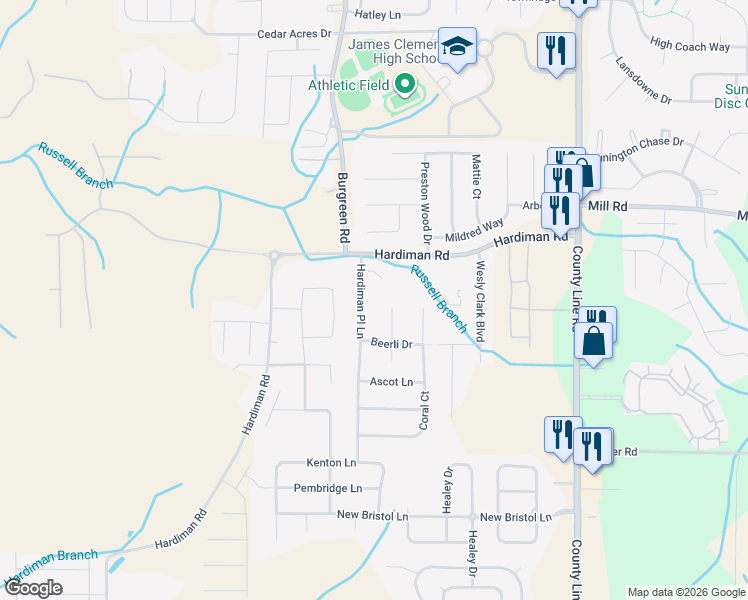 map of restaurants, bars, coffee shops, grocery stores, and more near 110 Hardiman Place Lane in Madison