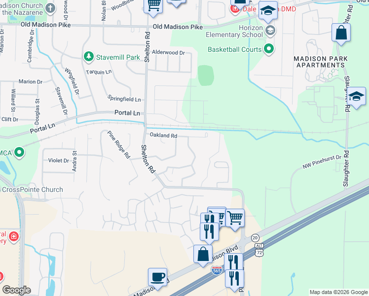 map of restaurants, bars, coffee shops, grocery stores, and more near 333 Autumn Lane in Madison