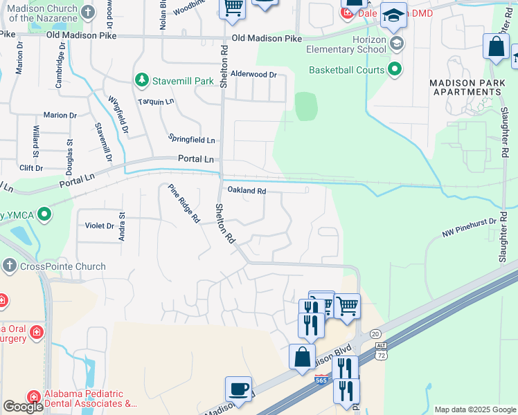map of restaurants, bars, coffee shops, grocery stores, and more near 125 Westscott Drive in Madison