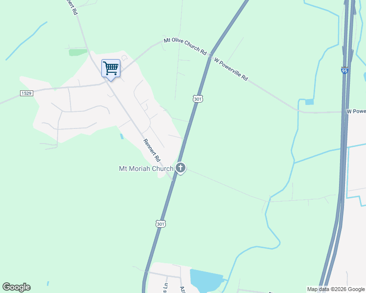 map of restaurants, bars, coffee shops, grocery stores, and more near 9801-9803 U.S. 301 in Lumberton