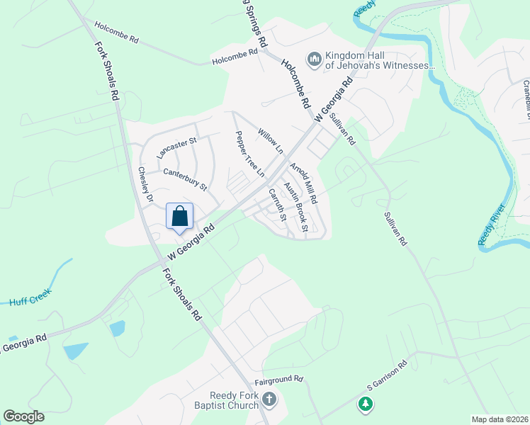 map of restaurants, bars, coffee shops, grocery stores, and more near 2 Hatcher Creek Street in Simpsonville