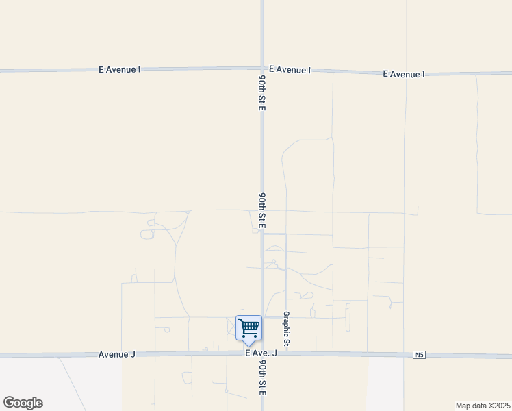 map of restaurants, bars, coffee shops, grocery stores, and more near 8767 East Lancaster Boulevard in Lancaster