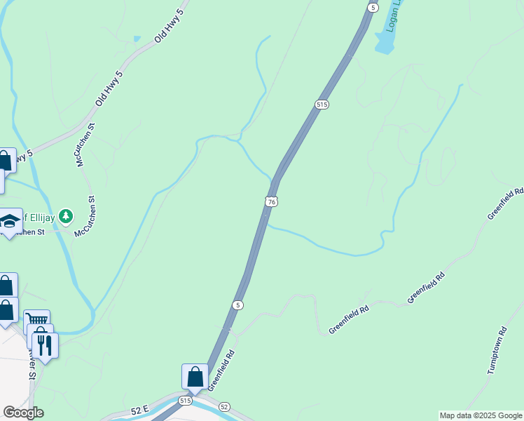 map of restaurants, bars, coffee shops, grocery stores, and more near 0 Georgia 515 in Ellijay