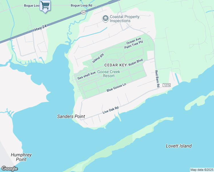 map of restaurants, bars, coffee shops, grocery stores, and more near 317 Snow Goose Lane in Newport