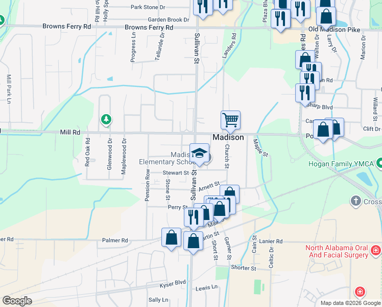 map of restaurants, bars, coffee shops, grocery stores, and more near 4304 Sullivan Street in Madison