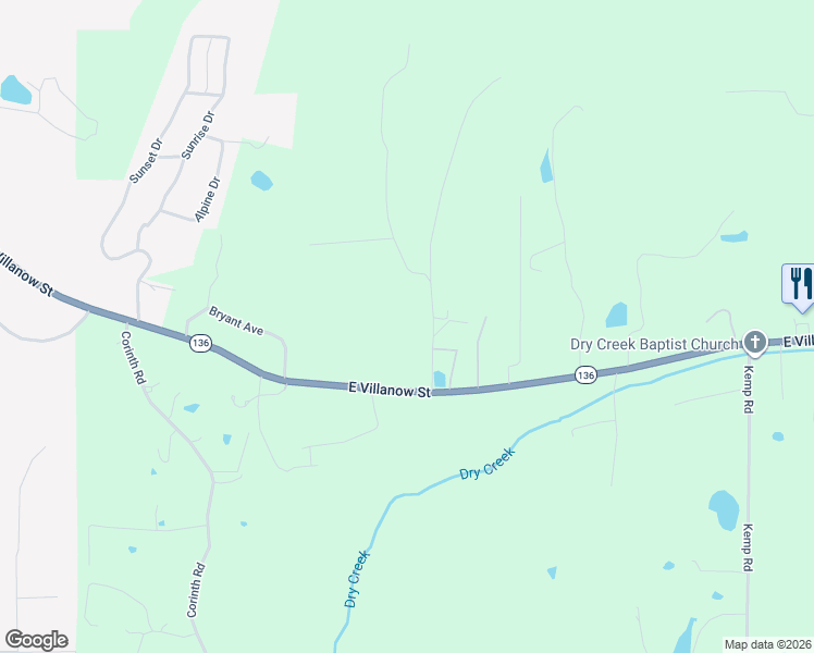 map of restaurants, bars, coffee shops, grocery stores, and more near 11 Motley Court in LaFayette