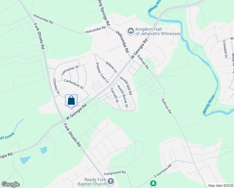 map of restaurants, bars, coffee shops, grocery stores, and more near 112 Hatcher Creek Street in Simpsonville
