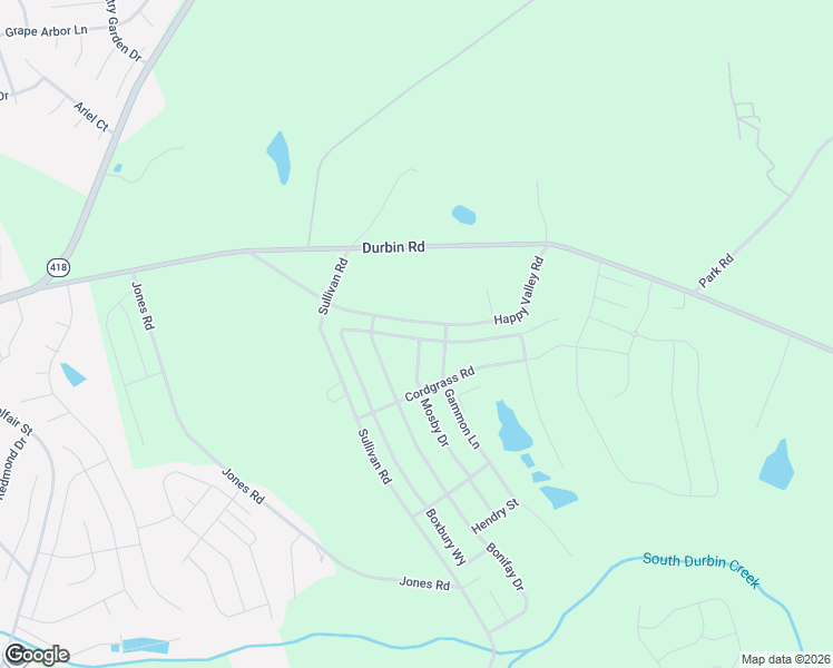 map of restaurants, bars, coffee shops, grocery stores, and more near 415 Happy Valley Road in Fountain Inn