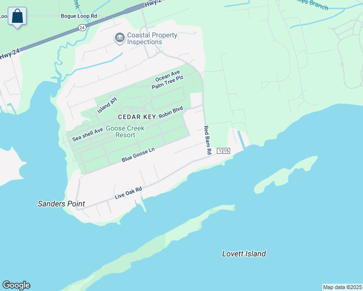 map of restaurants, bars, coffee shops, grocery stores, and more near 414 Coastal View Court in Newport