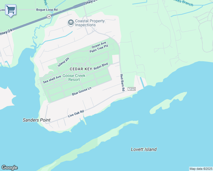 map of restaurants, bars, coffee shops, grocery stores, and more near 414 Coastal View Court in Newport