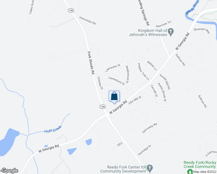 map of restaurants, bars, coffee shops, grocery stores, and more near 105 Lasalle Place in Simpsonville