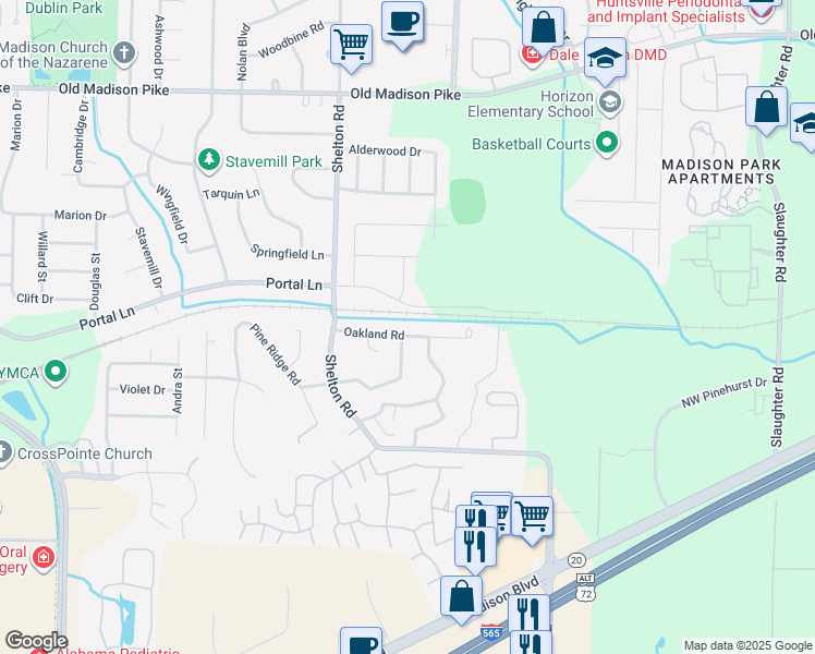 map of restaurants, bars, coffee shops, grocery stores, and more near 403 Oakland Road in Madison