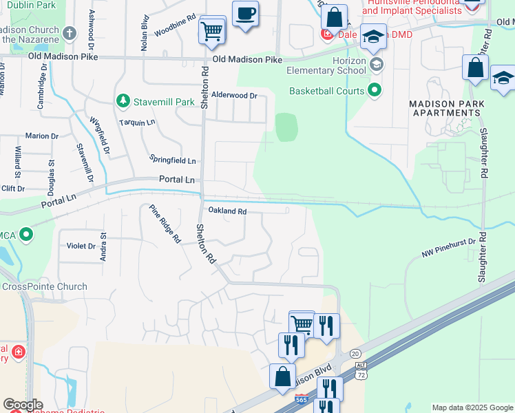 map of restaurants, bars, coffee shops, grocery stores, and more near 403 Oakland Road in Madison