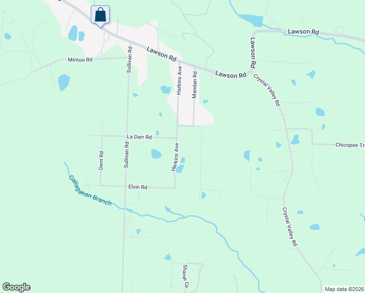 map of restaurants, bars, coffee shops, grocery stores, and more near 5802 Dan Glover Road in Little Rock