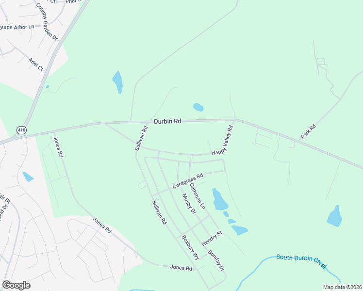 map of restaurants, bars, coffee shops, grocery stores, and more near 479 Happy Valley Road in Fountain Inn