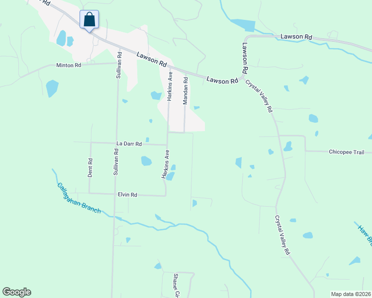 map of restaurants, bars, coffee shops, grocery stores, and more near 5802 Dan Glover Road in Little Rock