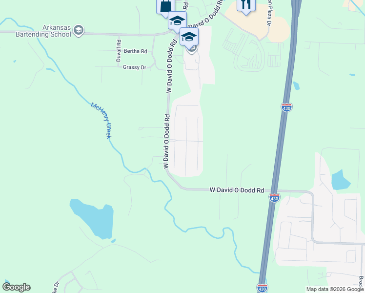 map of restaurants, bars, coffee shops, grocery stores, and more near 146 Congressional Dr in Little Rock