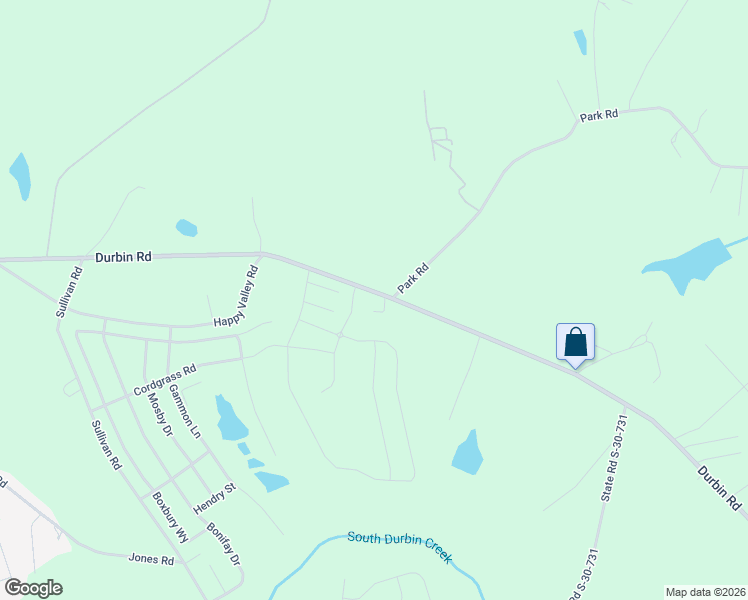 map of restaurants, bars, coffee shops, grocery stores, and more near 590 Durbin Road in Fountain Inn