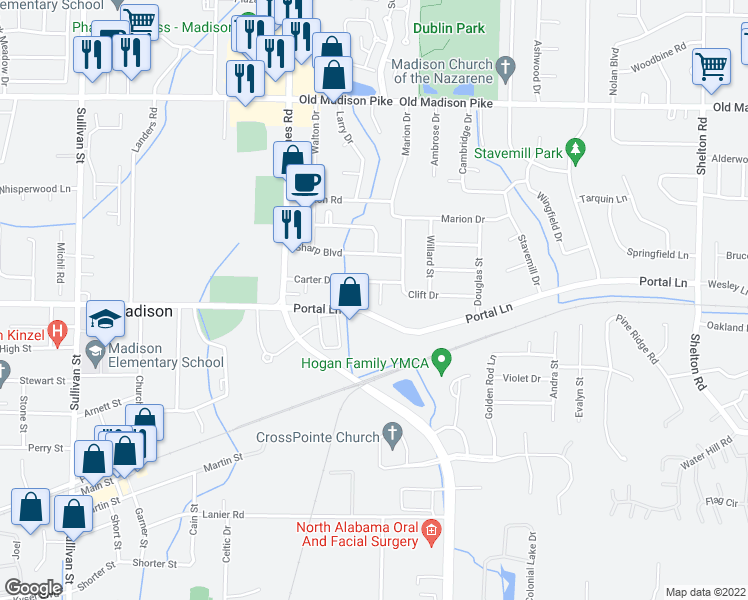 map of restaurants, bars, coffee shops, grocery stores, and more near 401 Gilmore Street in Madison