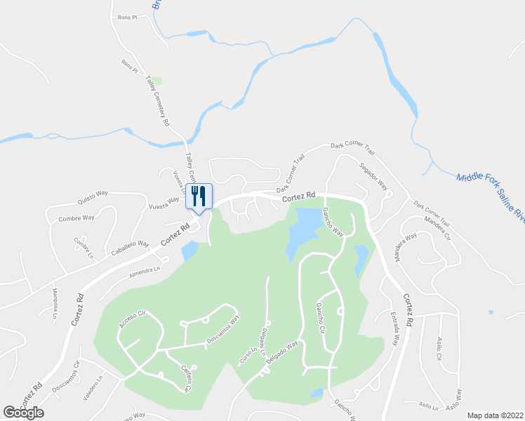 map of restaurants, bars, coffee shops, grocery stores, and more near 7 Cortez Lane in Hot Springs