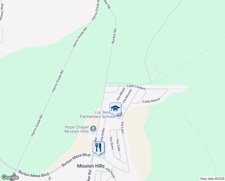 map of restaurants, bars, coffee shops, grocery stores, and more near 1445 Calle Marana in Lompoc