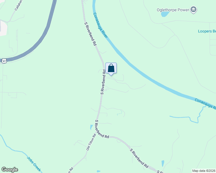 map of restaurants, bars, coffee shops, grocery stores, and more near 2561 South Riverbend Road in Dalton