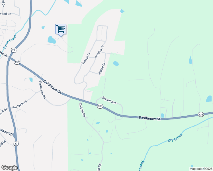 map of restaurants, bars, coffee shops, grocery stores, and more near 66 Armstrong Road in LaFayette