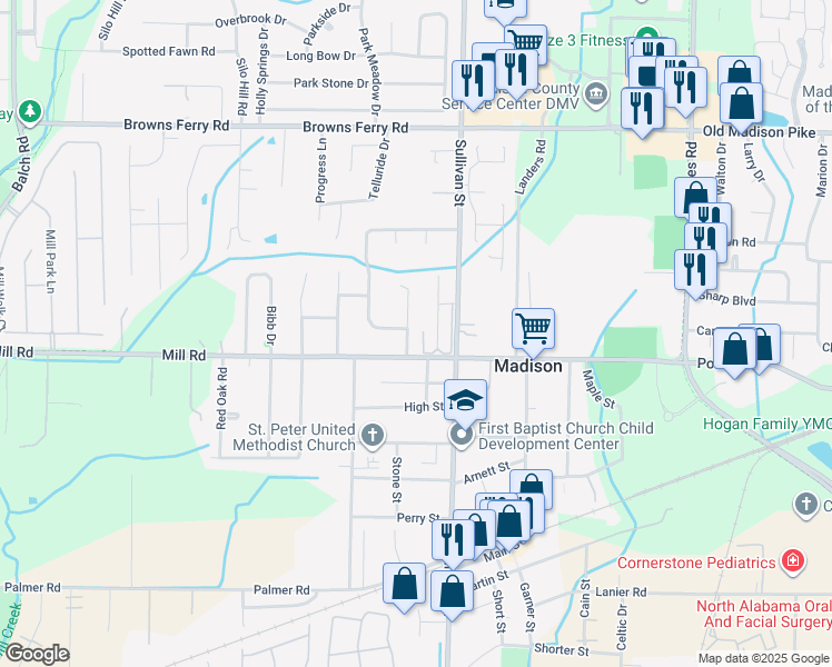 map of restaurants, bars, coffee shops, grocery stores, and more near 110 Westminster Way in Madison