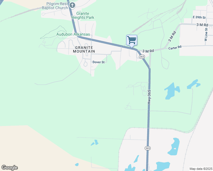 map of restaurants, bars, coffee shops, grocery stores, and more near 4725 Springer Boulevard in Little Rock