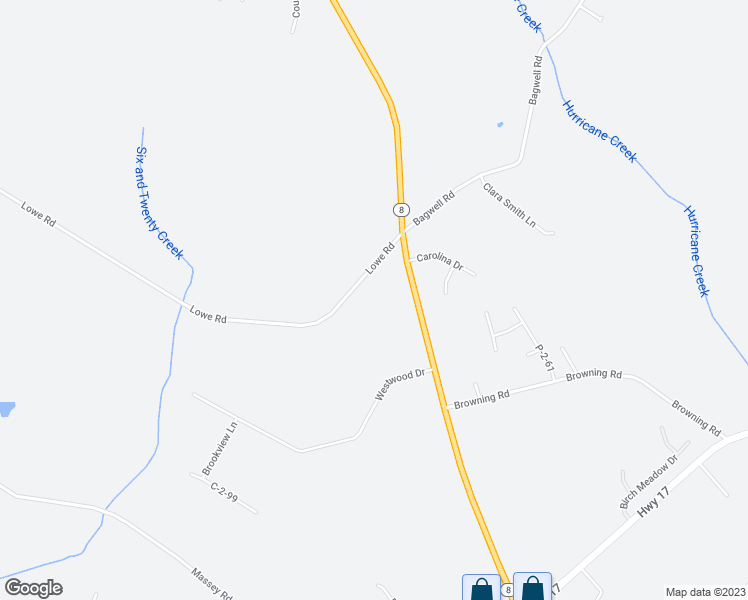 map of restaurants, bars, coffee shops, grocery stores, and more near 135 Lowe Road in Piedmont